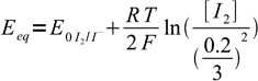 potentiometric-titration-equivalence-point-calculation, eq. 20