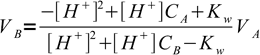 acid-base-titration-end-point-detection, eq. 1